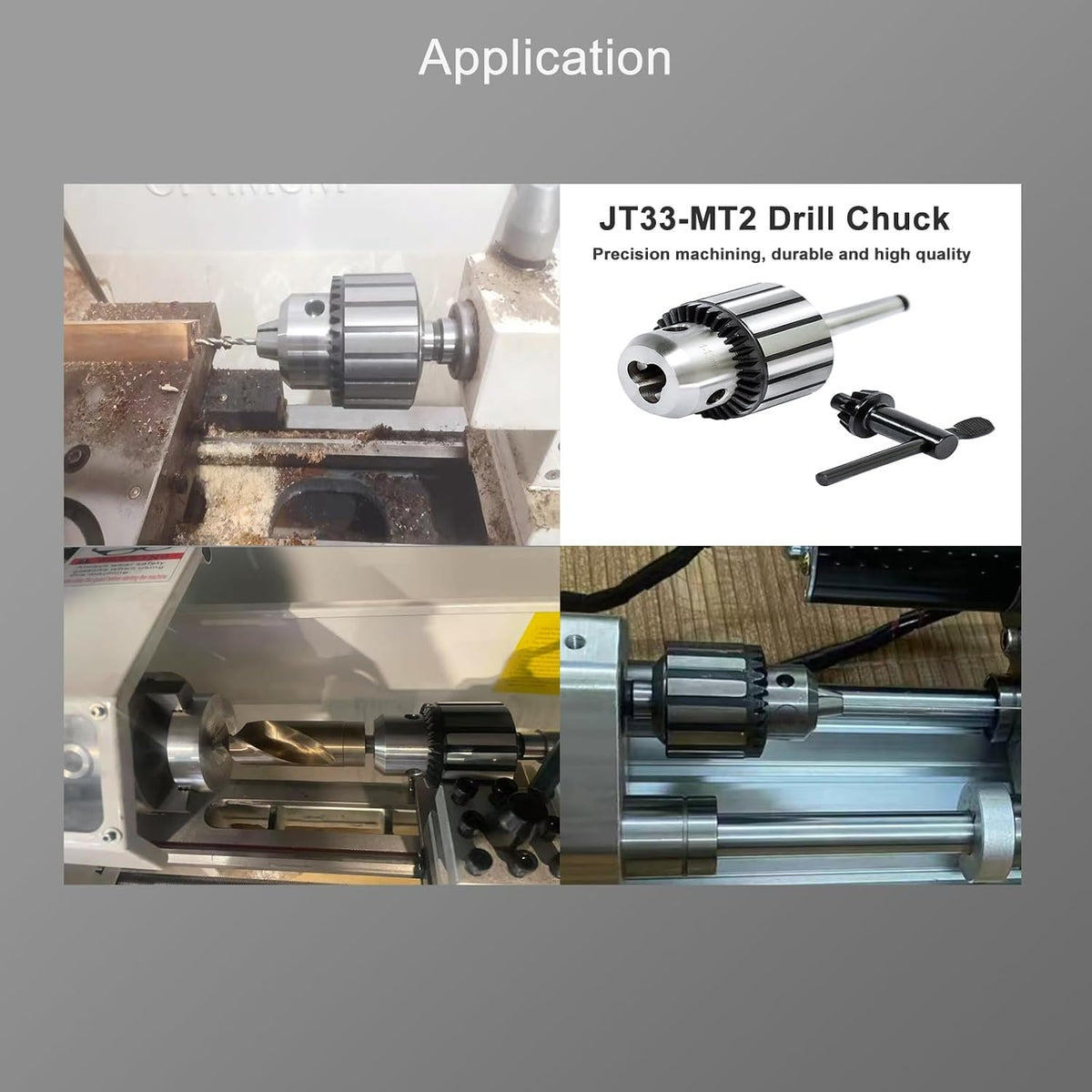 Drill Press Chuck 1/32"-1/2"(1-13mm) MT2-JT33 Lathe Drill Chuck with MT2 Morse Taper Arbor and Chuck Key 3-Jaw for Lathes Drilling Machine