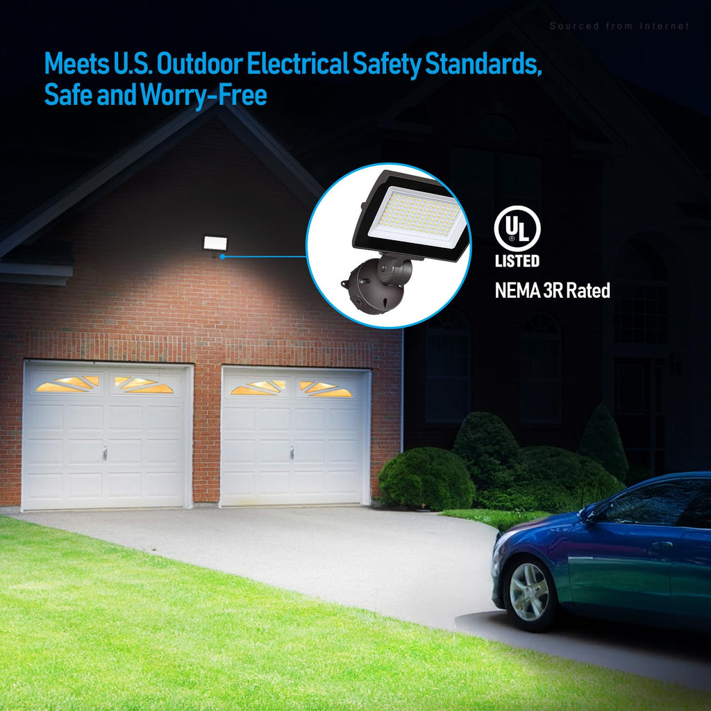 LEONLITE 4 Inch Round Weatherproof Outlet Box with Cover, Brown