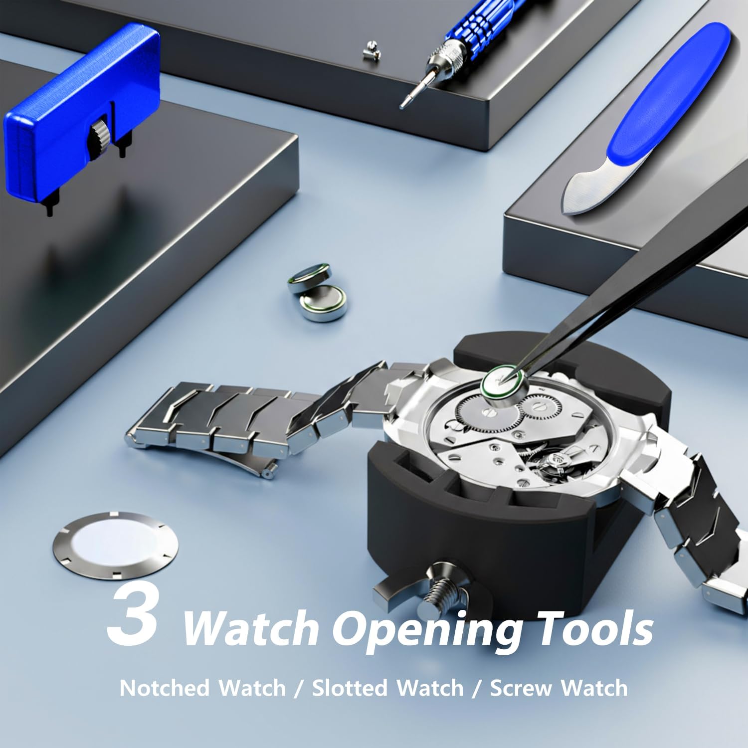 Watch Battery Replacement Kit: Professional Watch Repair Tools Set | Complete Watch Back Remover & Case Opener Tools