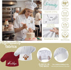 Custom Chef Coat Men Women Personalized Chef Jacket＆Hat with Logo Name Text Customized Chef's Uniform Short Sleeve
