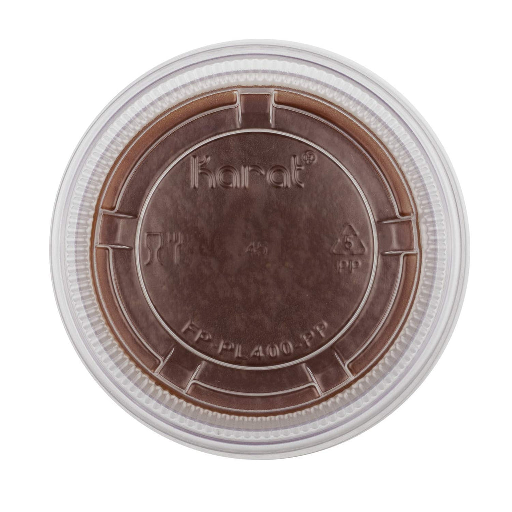 FP-PL400-PP 3.25 oz., 4 oz. & 5.5 oz PP Portion Cup Lids (Case of 2500)