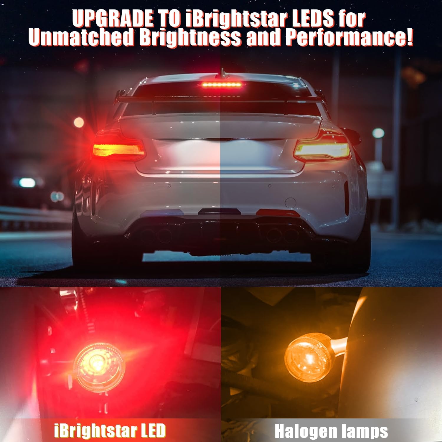 3157 LED Bulb Red, 3057 LED Brake Lights Bulbs Super Bright for Rear Brake Lights and Tail Lights, 2 Pack