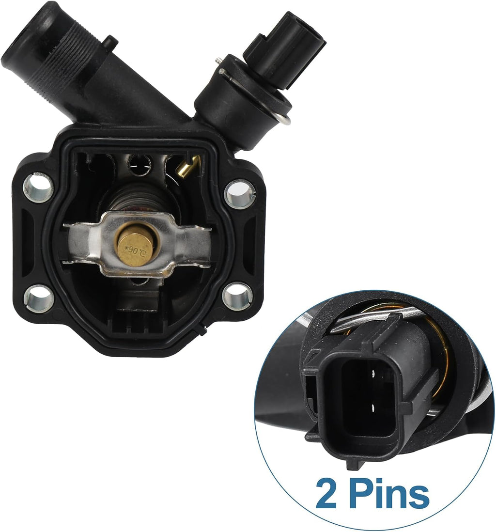 X AUTOHAUX Thermostat Housing Assembly LR006071 Engine Coolant Thermostat Housing Assembly for Volvo XC60 S60 V60 S80 V70 XC70 for Land Rover LR2