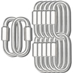 3.5IN Quick Link,Heavy Duty Locking Carabiner (12PCS,Silver)