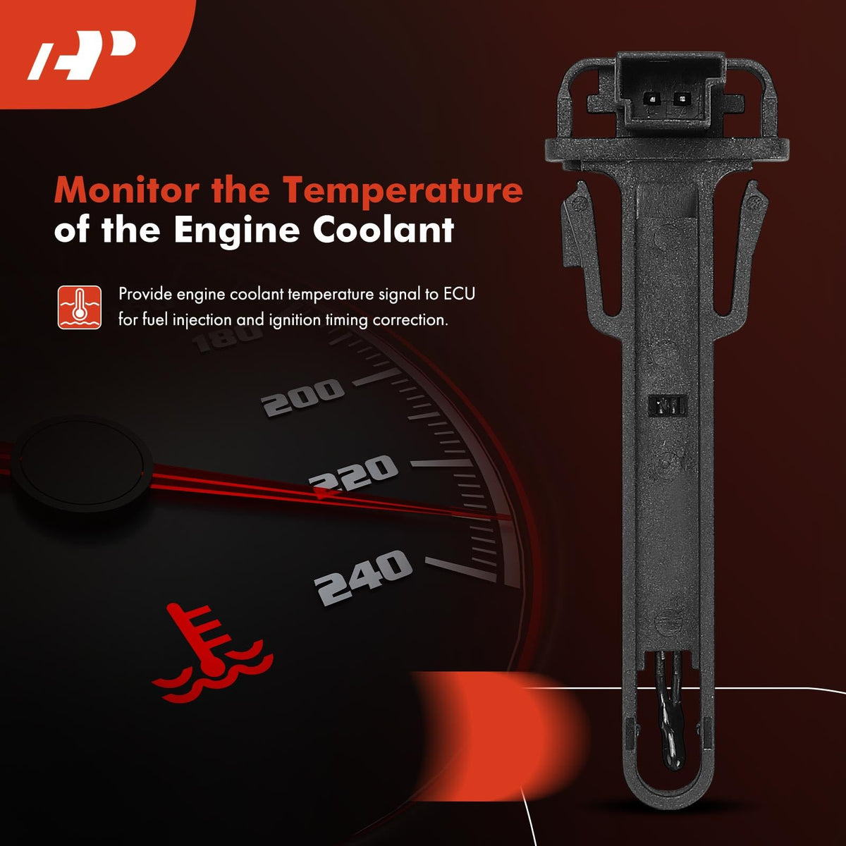 A-Premium Engine Coolant Temperature Sensor Compatible with BMW