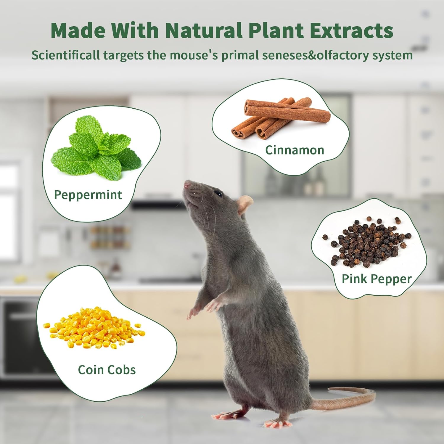 10‑Pack Peppermint Oil Mouse Repellent Pouches, Pet‑Safe Indoor Outdoor | Pest Deterrent, Prevents Squirrels Spider