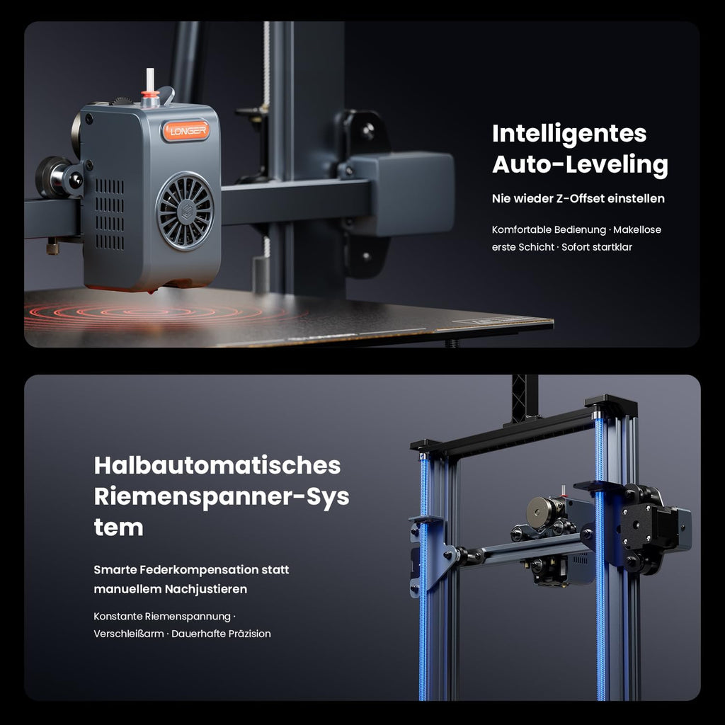 LK10 3D Printer, Auto Bed Leveling, 500mm/s High-Speed Printing, 300°C Direct Drive Extruder, CoreXY All-Metal Frame