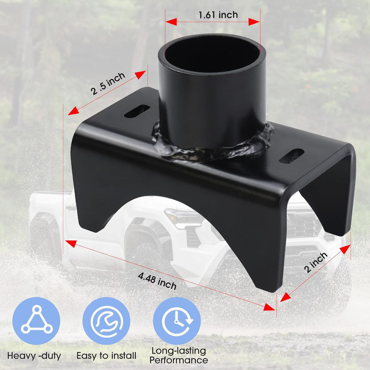 Bottle Jack Axle Adapter Lifting Saddle for 2" 3" 4" Round & 2" Square Tube
