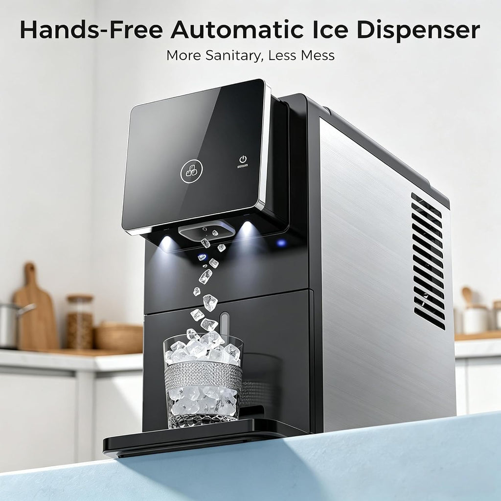 Nugget Countertop Ice Maker, Automatic Ice Dispenser, 33 lbs/Day Chewable Pellet Ice Machine with Self-Cleaning &