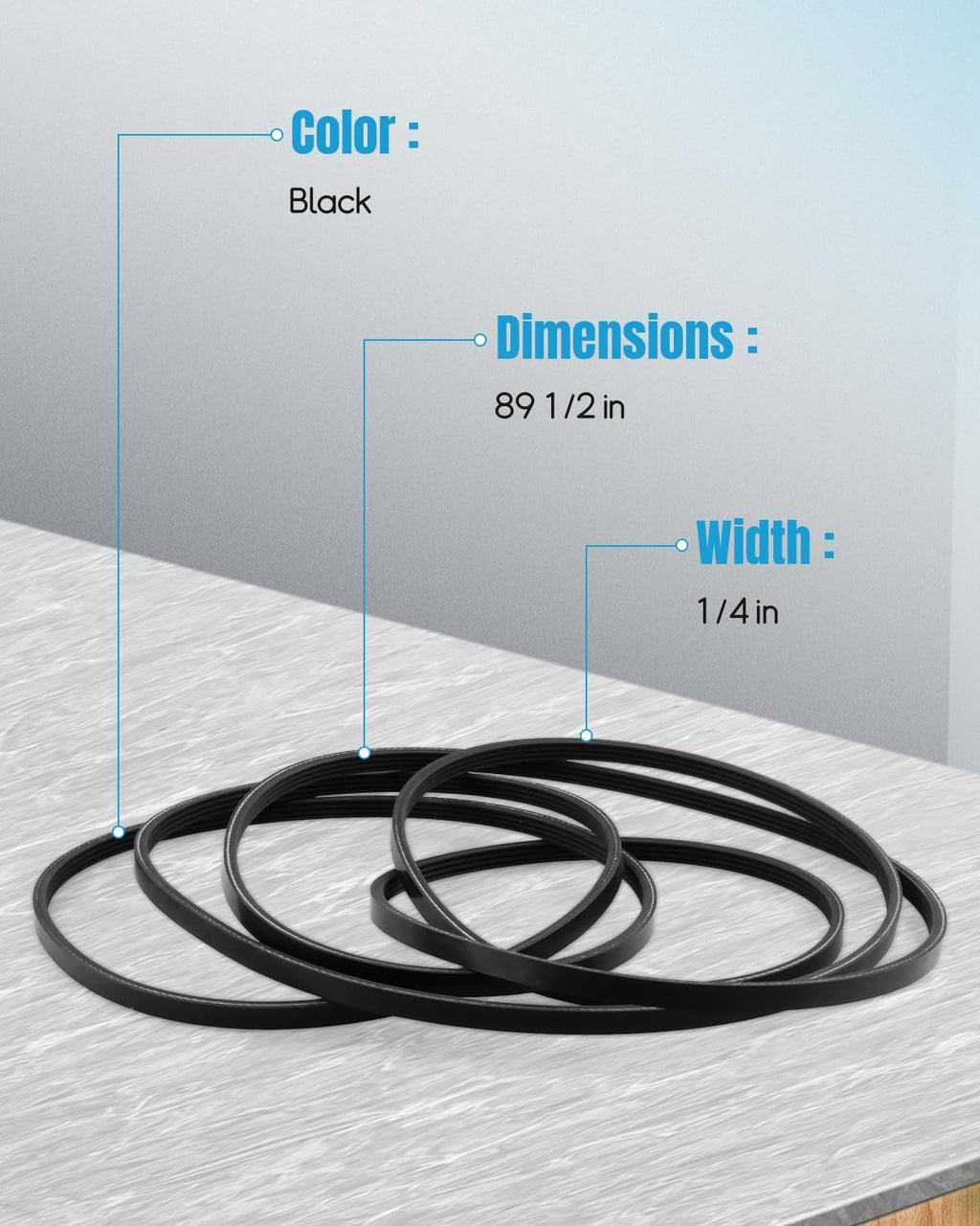 Dryer Drum Belt Fit for GE Dryer GTD65EBPL0DG GTD45GASJ2WS GTD45EASJ2WS GTDP220EF3WW GTD45EASJ3WS GTD48GASW0WB GTD58GBSV0WS GTD75GCSL0WS GTDX200EM1WW GTDP300EM1WS GTD75ECPL1DG