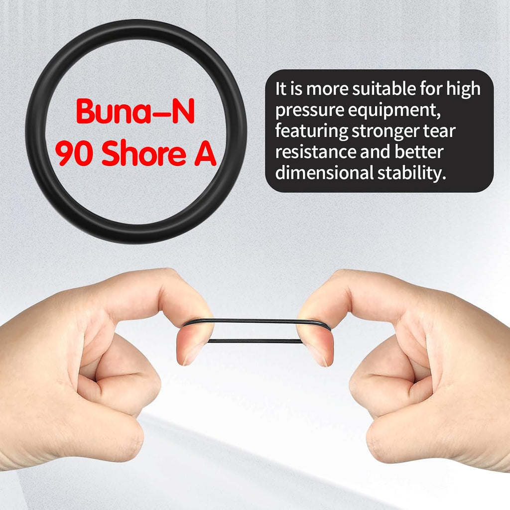 195pcs ORS/ORFS Hydraulic O-Ring Kit, Buna-N 90A O-Ring Seal
