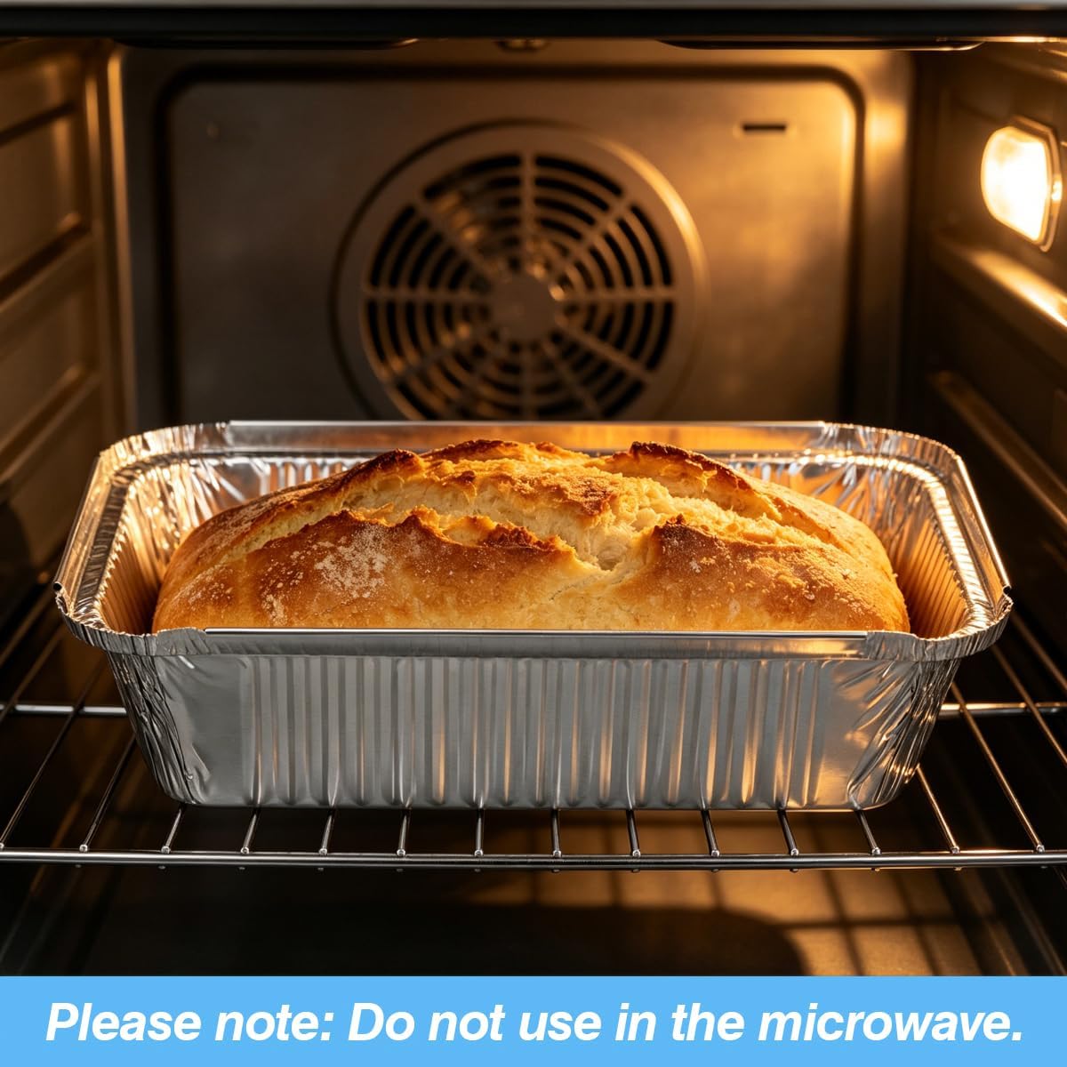 50 Pack Aluminum Pans with Lids(8.5"×6") - 2.25lb