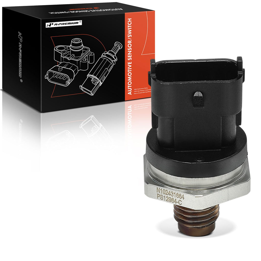 A-Premium Fuel Rail High Pressure Sensor Compatible with Chevy & GMC