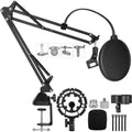 Microphone Stand for Blue Yeti Upgraded Mic Boom Arm Desk Mount for Hyperx Quadcast Blue Yeti Pro X Snowball with Top