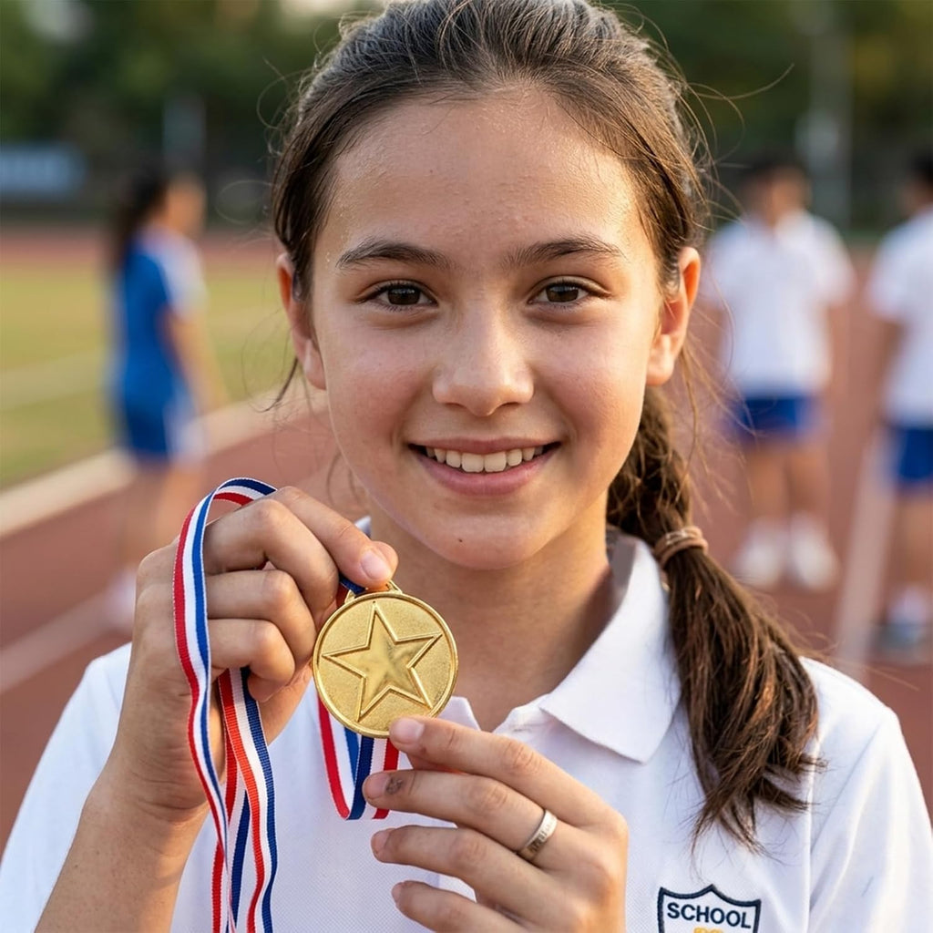 30pcs Plastic Medals - Winner Gold Silver Bronze Award Medals for Kids Competitions and Celebrations
