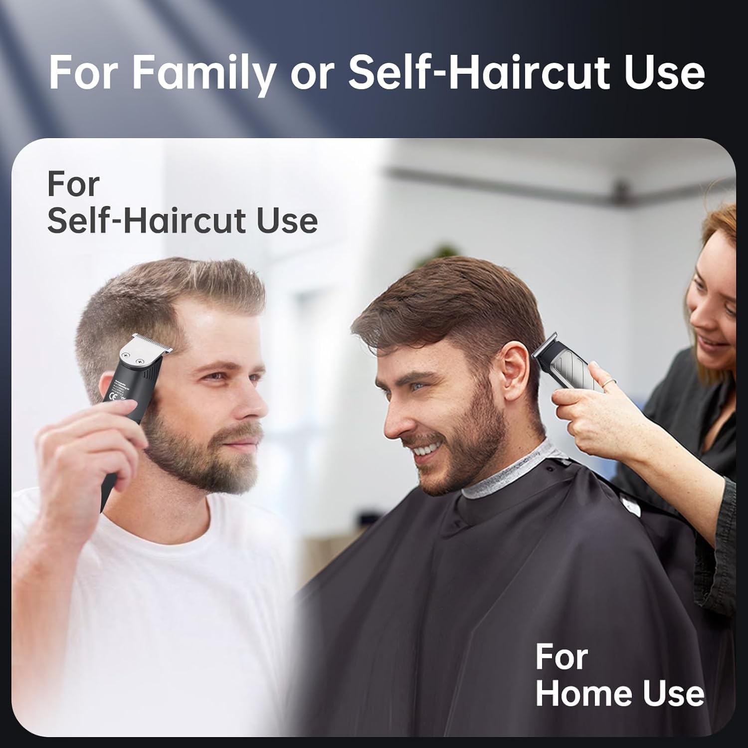 Beard Trimmer for Men, 3-in-1 Grooming Kit, with Stainless Steel Heads, Nose/Body Trimmer & Storage Base - 120Min