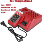 Rapid Charger Replacement for Milwaukee M18 & M12 Battery Charger