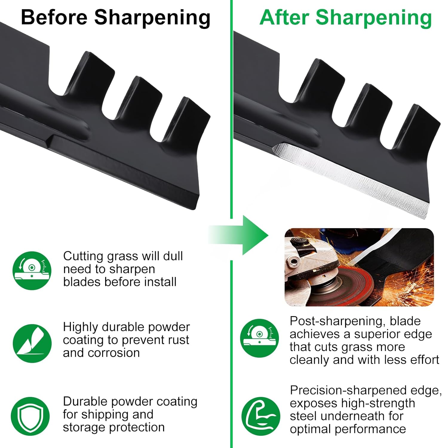 42 inch Deck Craftsman Mower Mulching Blades Replacement 134149 | Fit 138971 532138971,Craftsman LT1000 LT2000