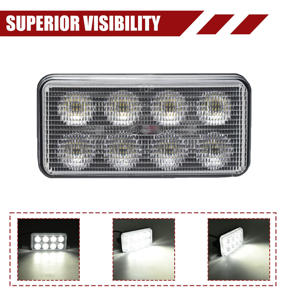 LED Work Light for Kubota Skid Steer Replace V0511-53510 (Silver-1PCS)