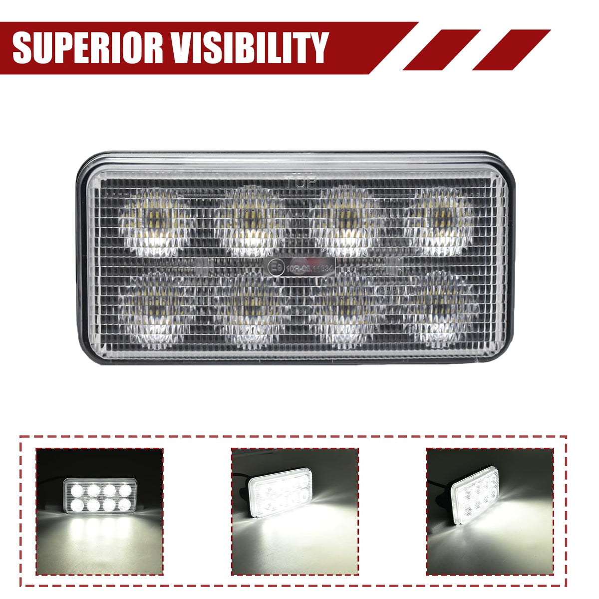 LED Work Light for Kubota Skid Steer Replace V0511-53510 (Silver-1PCS)