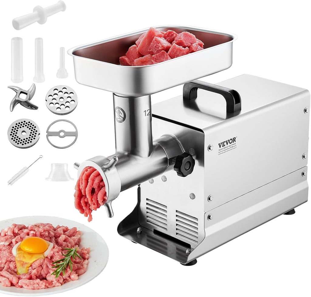 Meat Grinder, 0.75 HP 550W, 11 Lbs/Min Electric Meat Grinders with Blade, Grinding Plate, Sausage Maker, Stainless