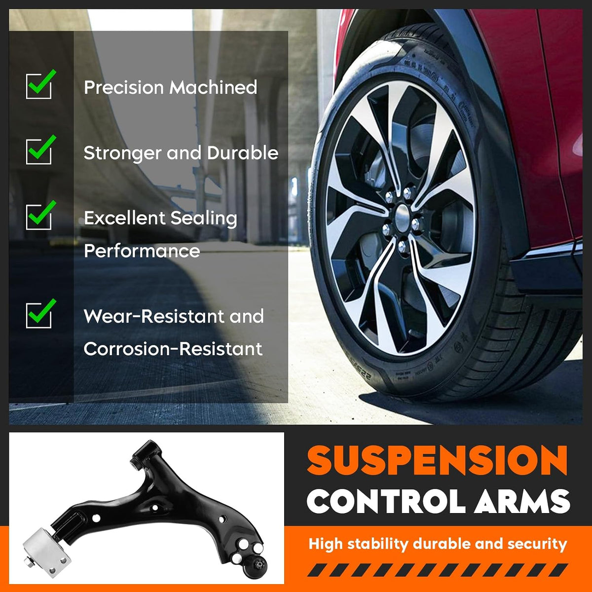 Front Lower Control Arms with Ball Joint Kit for Chevrolet Equinox 2005-2009, for Pontiac Torrent 2006-2009, for Saturn Vue 2002-2007, Suspension Kit K621129 K621136, 2Pcs
