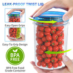 [32 oz 10 Pack] Food Storage Freezer Containers