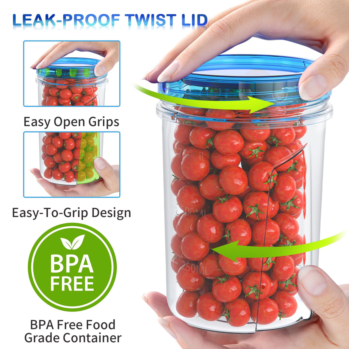 [32 oz 10 Pack] Food Storage Freezer Containers