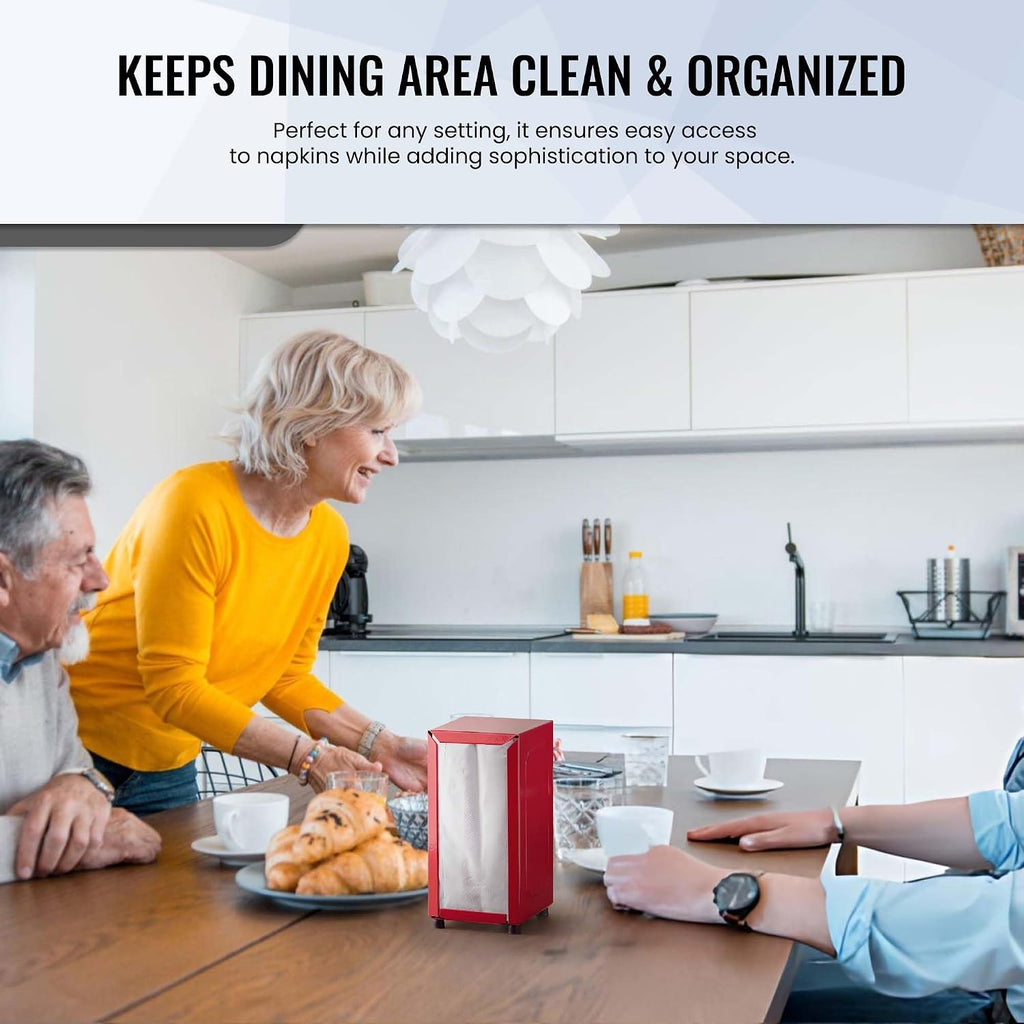 Tall-Fold Two-Sided Napkin Dispenser | Red