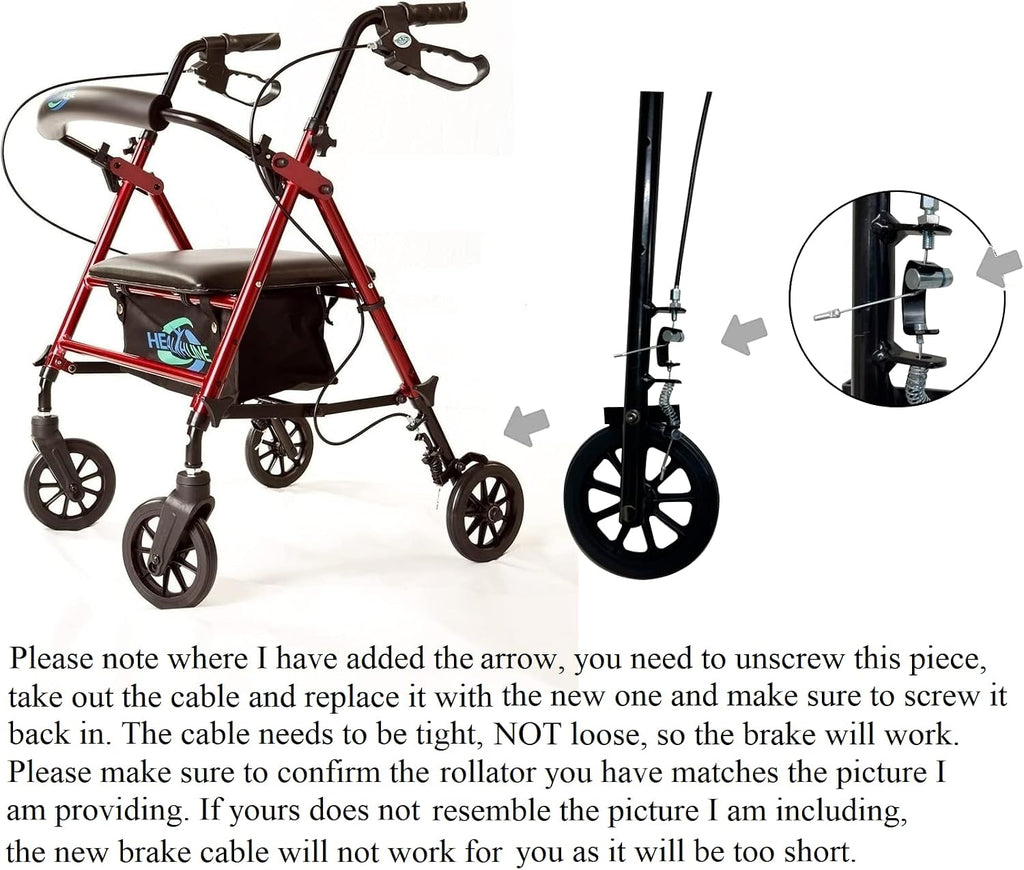 Rollator Replacement Hand Brake with Cable (HL420, Right)