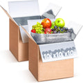 2 Pack Insulated Shipping Box with Aluminum Foil Liner Bags