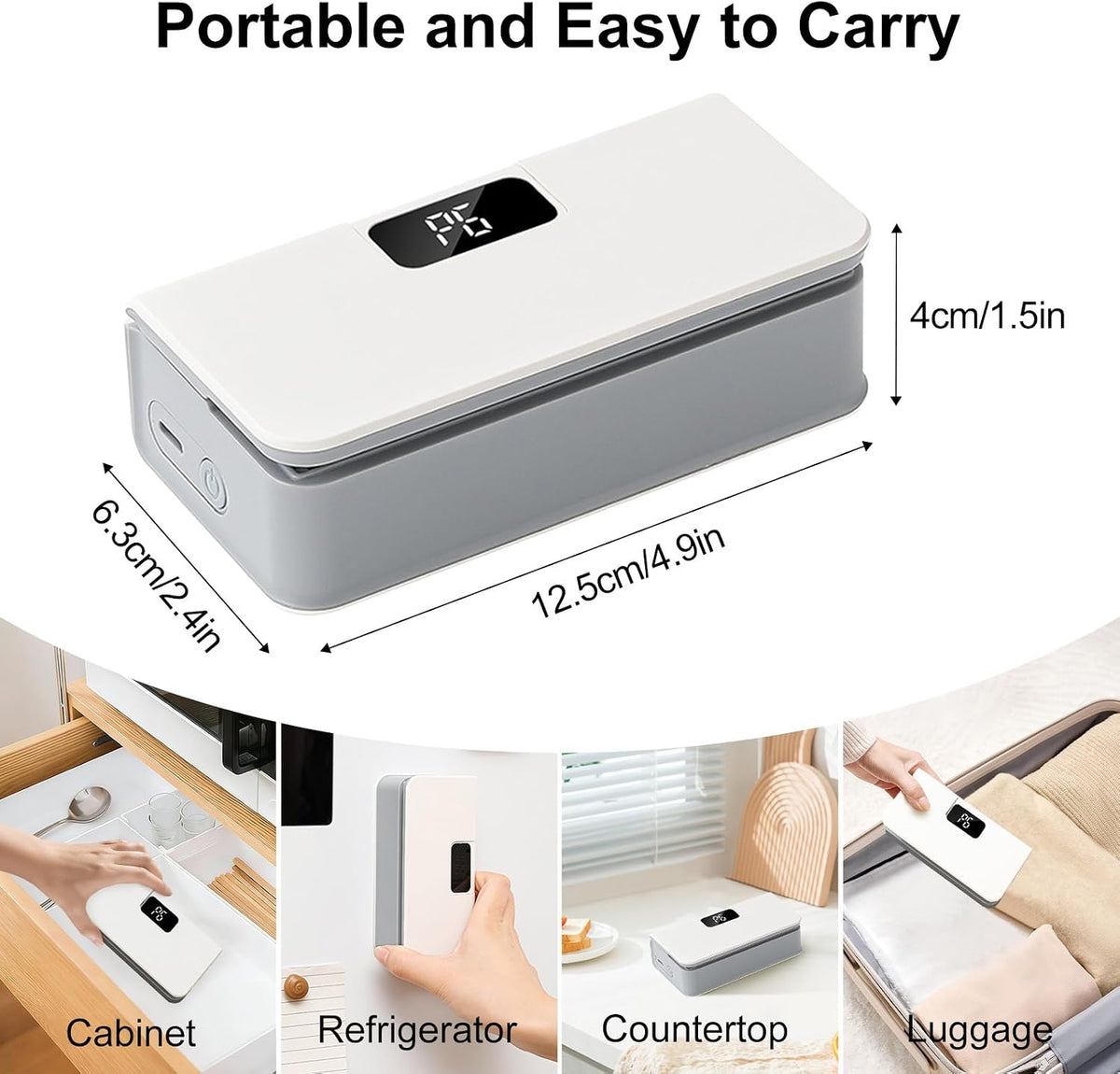 Mini Rechargeable Bag Sealer with Fridge Magnet & Built-in Cutter
