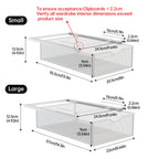 2 Pack Closet Pull-Out Baskets Organizer, White