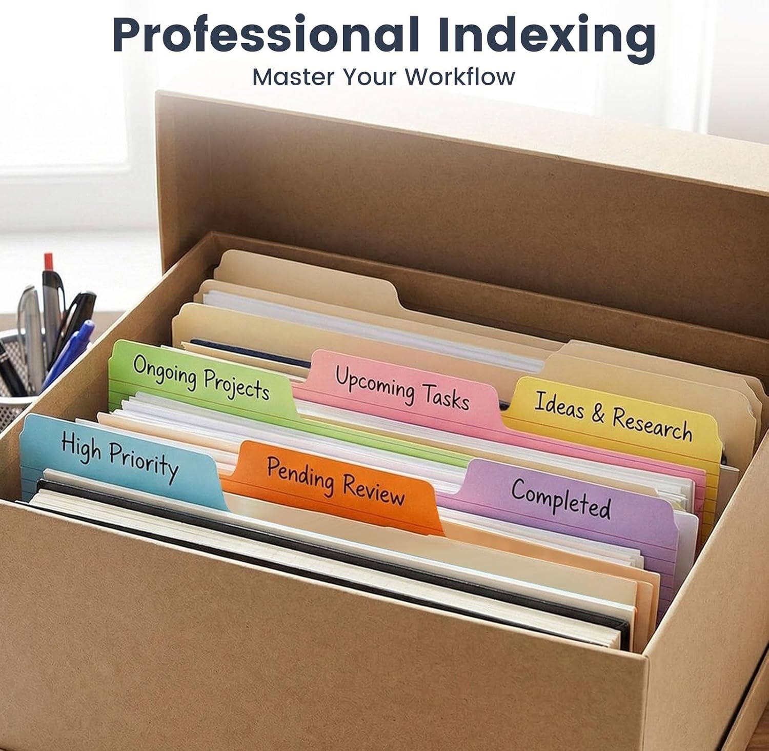 252PCS Index Cards 3x5, Colored Flash Card Dividers with Tabs | 150gsm Paper, 6 Colors, Notecards Memo Scratch Pad