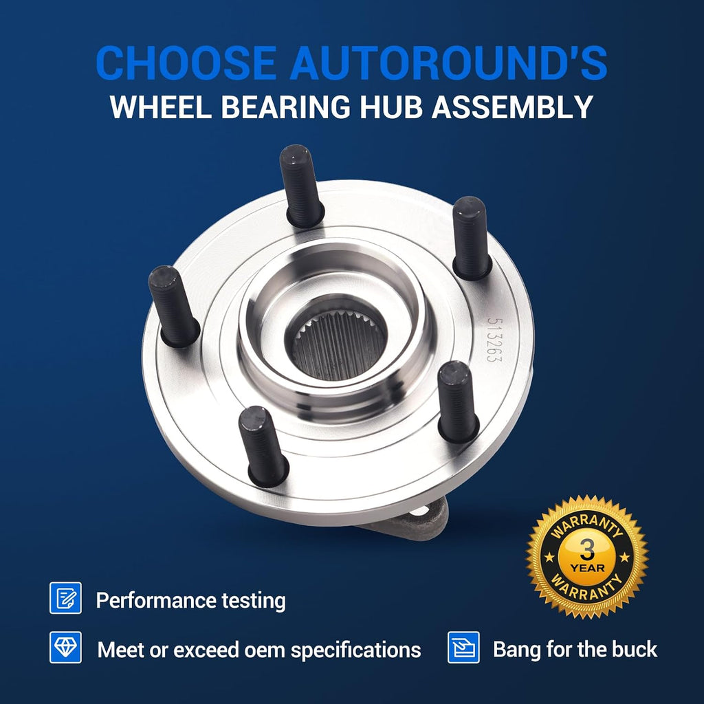 Autoround 513263 Front Wheel Hub Assembly Fit for Chrysler 200 2011-2014