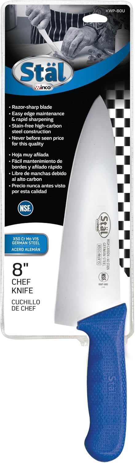 8" Blue Chef's Commercial-Grade Knife
