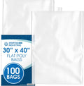 30" X 40" Open End Large Clear Plastic Bags (100 Count) - 1.6 Mil