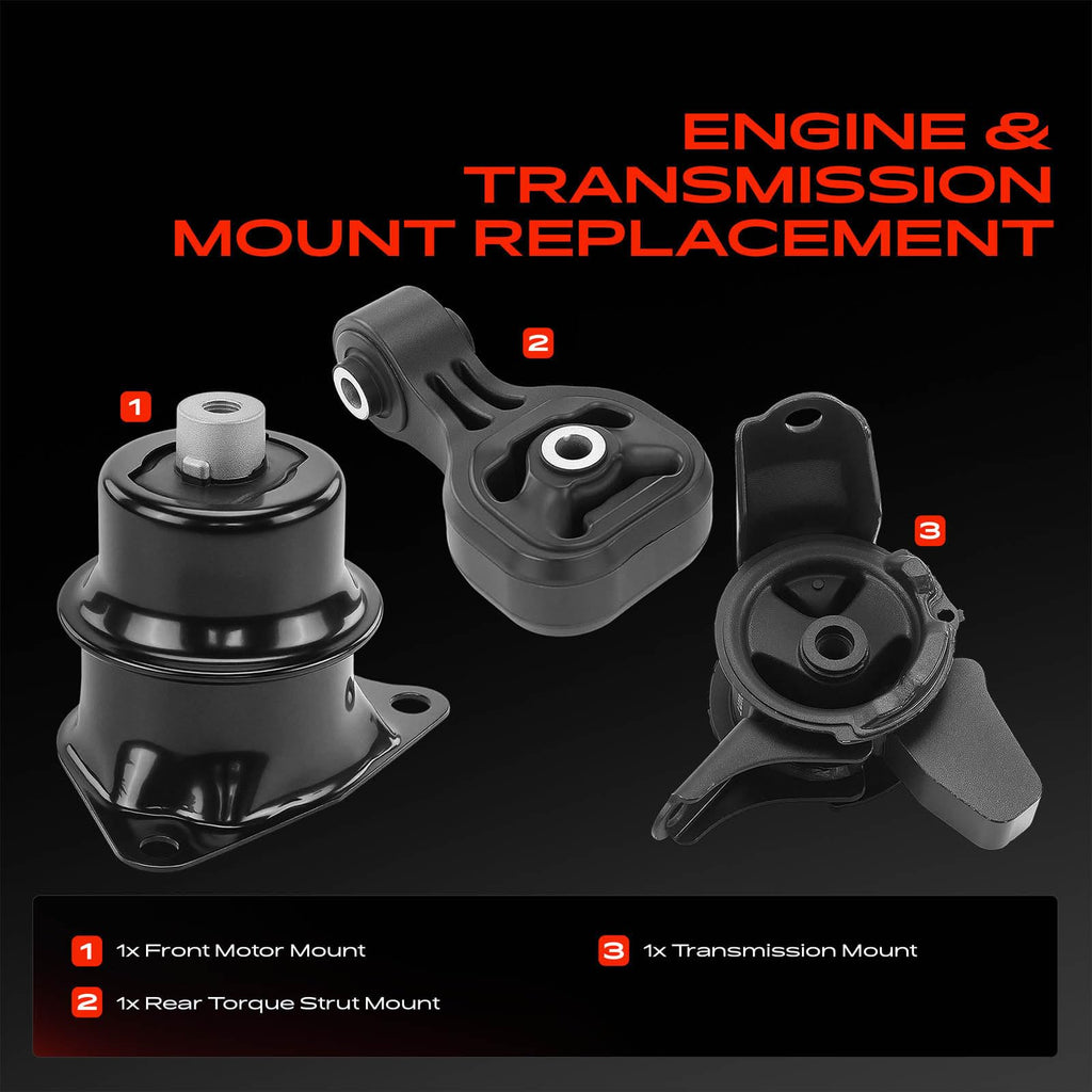 A-Premium Engine Motor and Transmission Mount Kit, with Torque Strut Mount