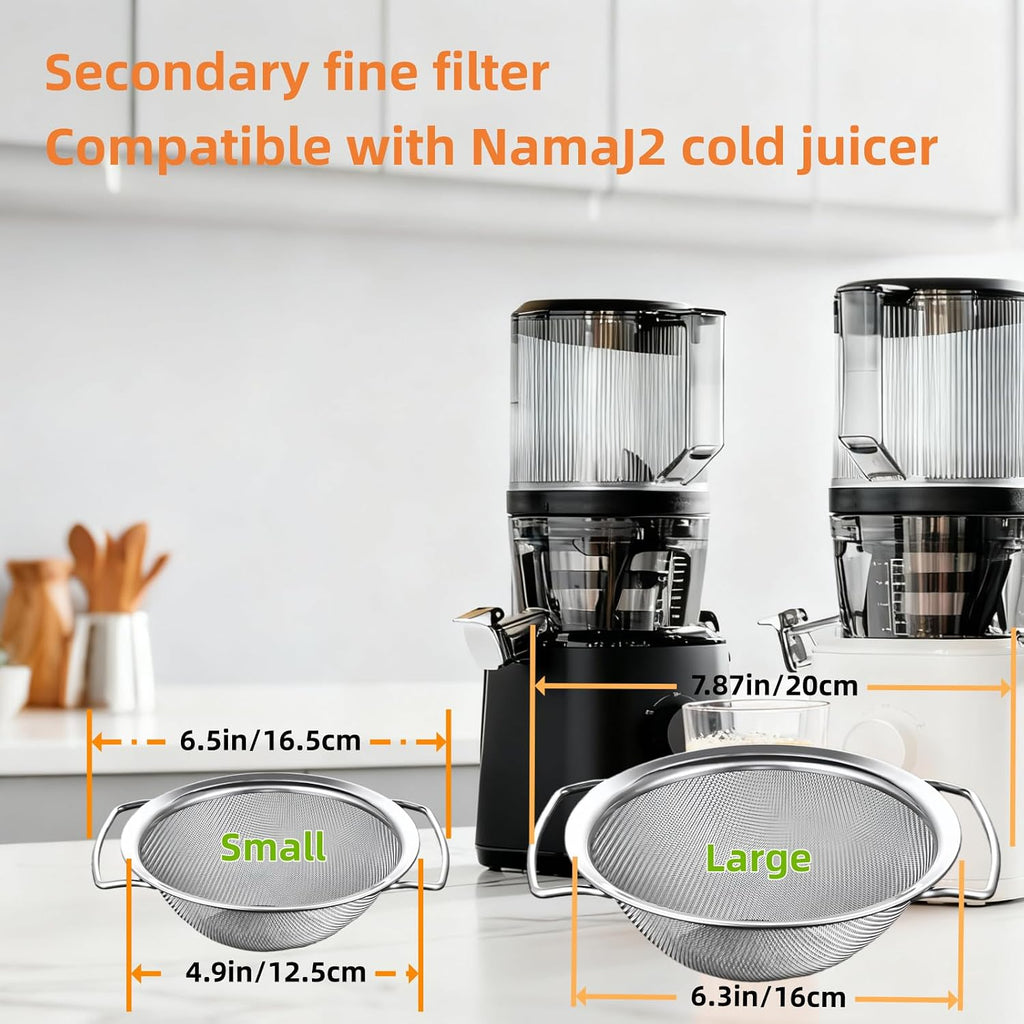 Juice Strainer for Nama J2, 304 Stainless Fine Mesh Strainer for Juicing