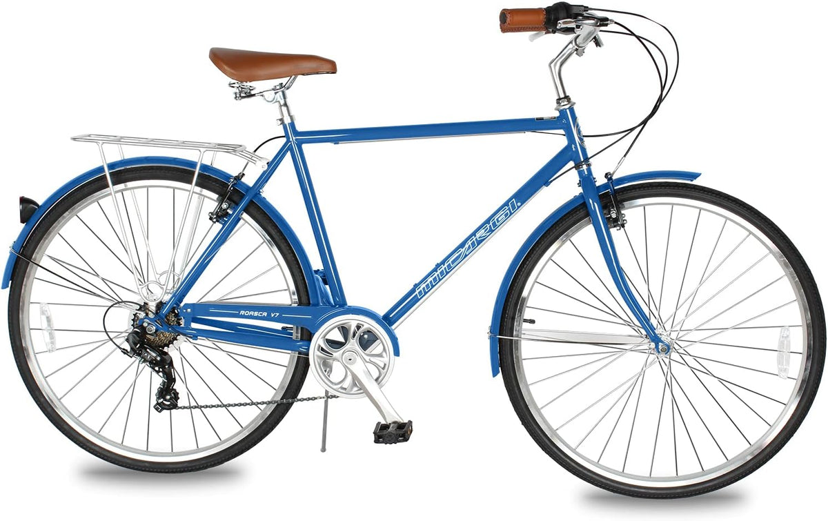 ROASCA 700C City Bike 7 Speed V-Brake Commuter Adults Bicycle with Luggage Carrier