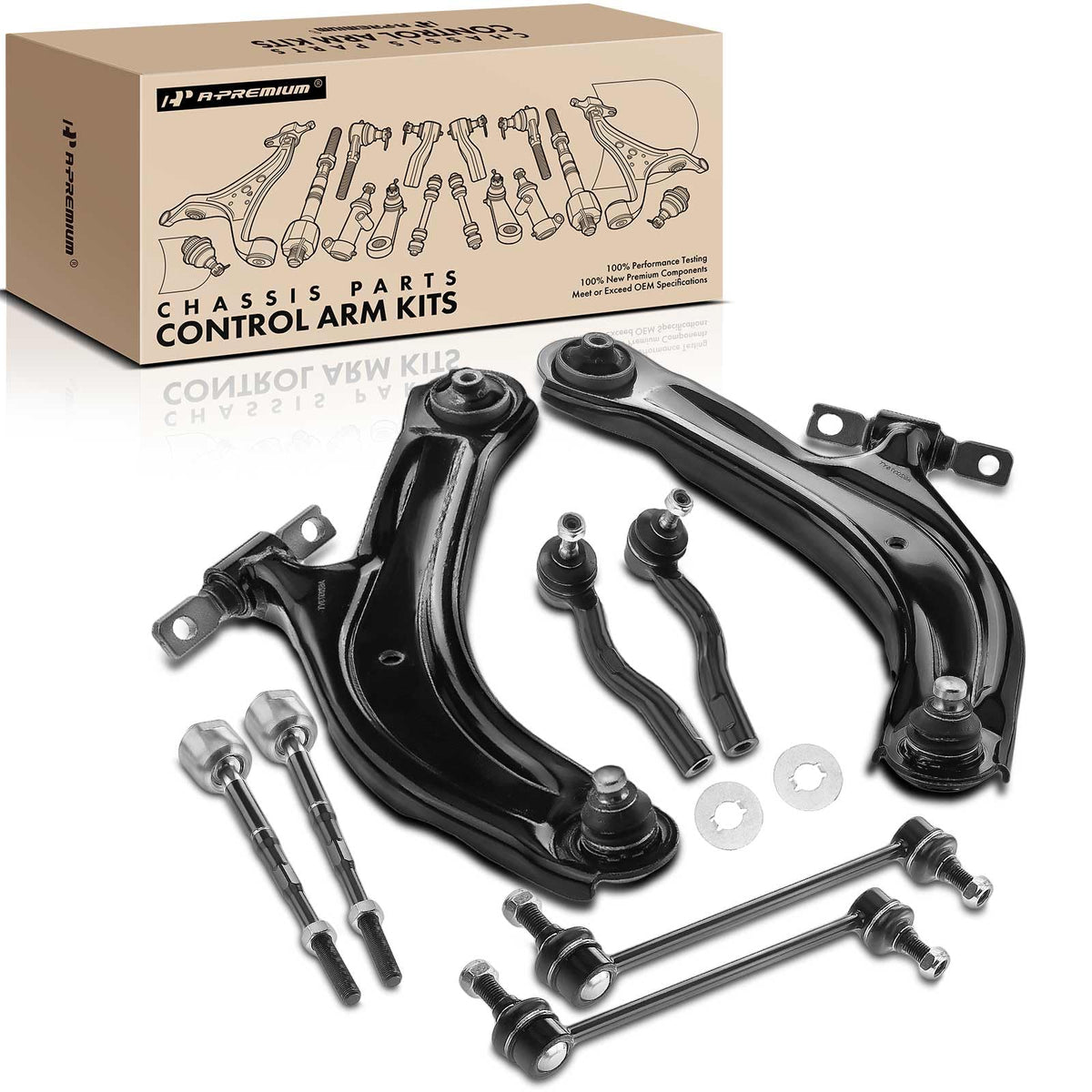 A-Premium 8Pcs Suspension Kit, Front Lower Control Arm
