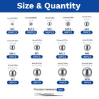 840 Pcs Stainless Steel Bearing Balls, 2/2.5/3/3.5/4/4.5/5/5.5/6/7/8/9/10mm