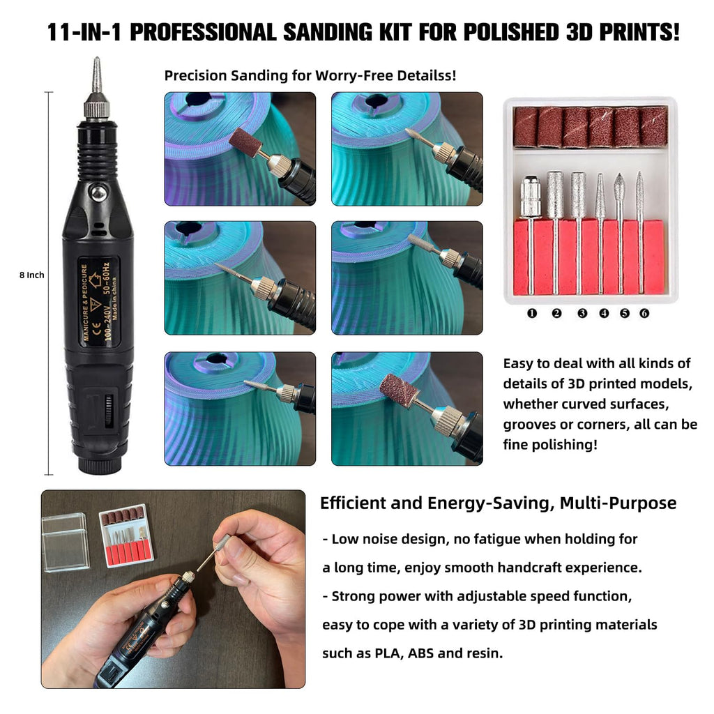 3D Printer Tools Kit with Tool Organizer Bag,3D Printing Essential Accessories, Nozzle Cleaning Kit, Deburring Tool &