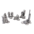 6mm Sci-Fi Cityscape Bundle 1 Hex for Miniatures Games Such as Epic Battletech Adeptus Titanicus (Bundle 1 with Hexes)