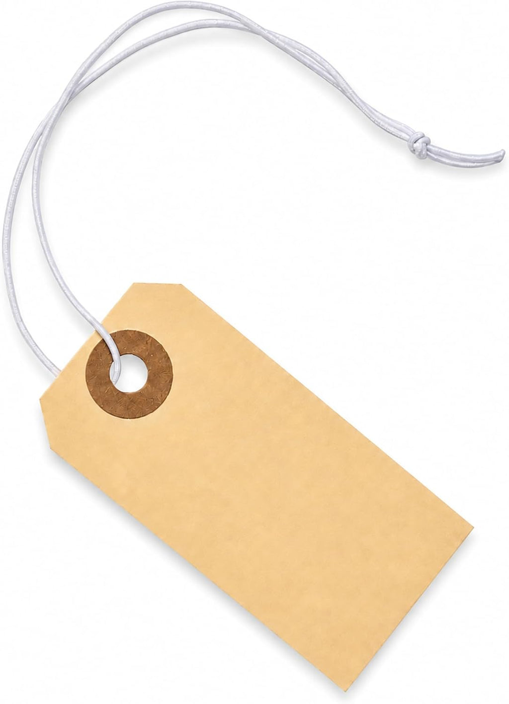 Small Manila Tags #1 with Elastic Loop, 2 3/4" x 1 3/8", Box of 100