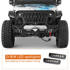 Hooke Road Front Bumper for 2018-2026 Jeep Wrangler JL Gladiator JT