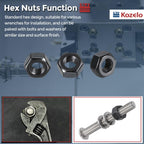 Kozelo 50pcs Hex Nuts 1/4"-28 Carbon Steel Fine Thread Black