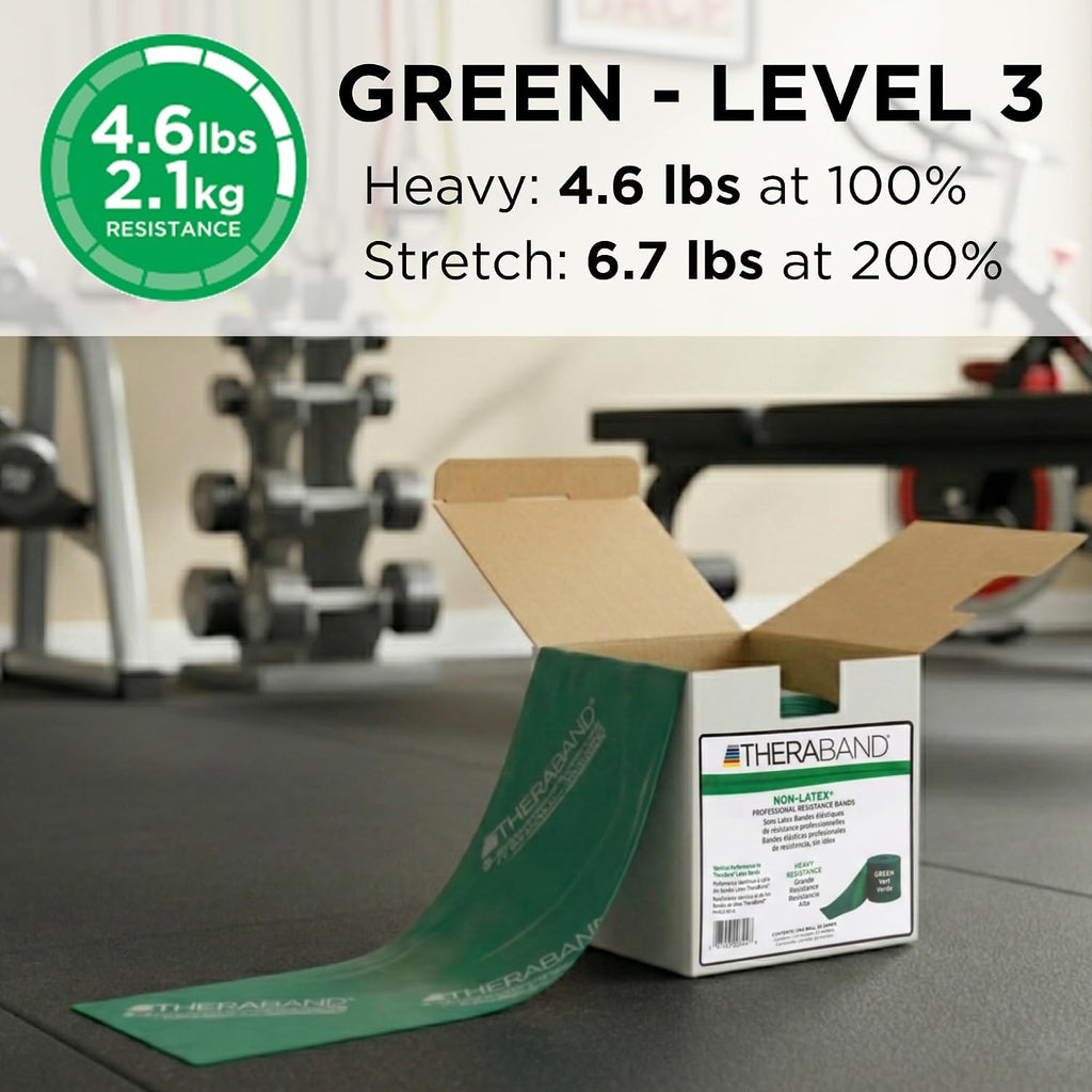 Resistance Band, Gold, Max, 25-Yard Roll, Latex-Free, Elastic Band for Exercise, Physical Therapy, Yoga, Pilates