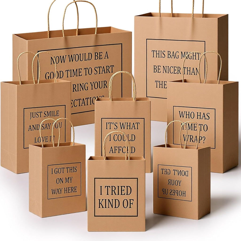 24 Pcs Funny Gift Bags Assorted Sizes Funny Assorted Gift Bags