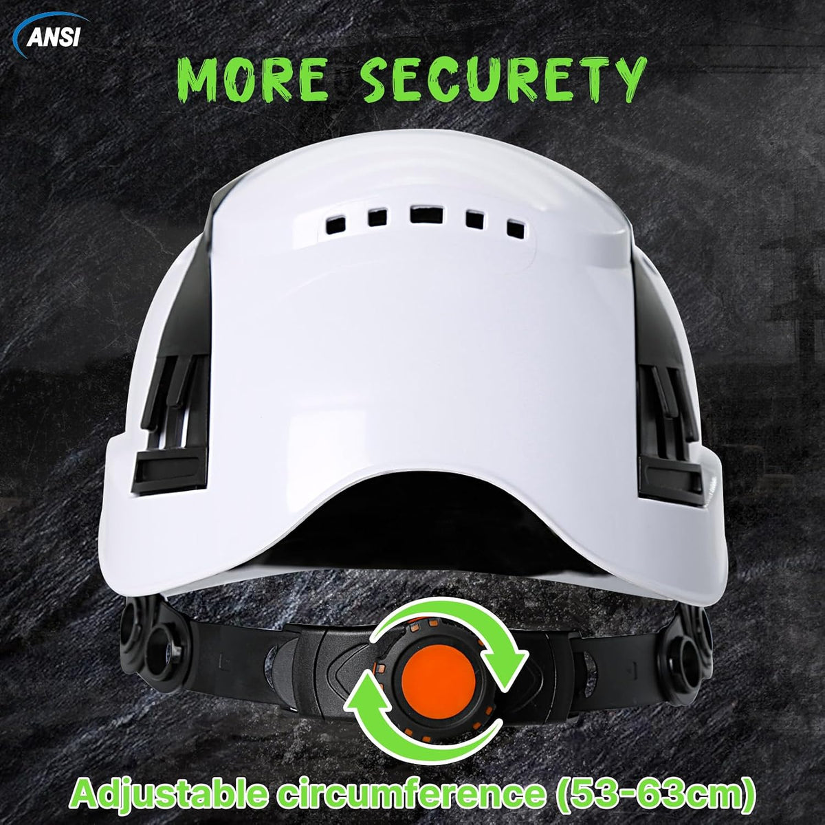 Type 2 Hard Hat with Chin Strap - ANSI Z89.1 Type II Class C Hard Hats Construction OSHA Approved, Safety Helmet